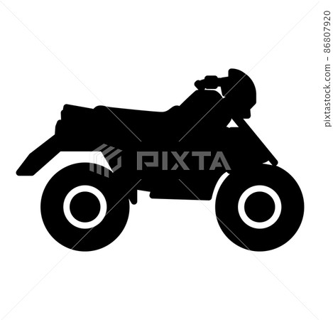Quad bike ATV moto for ride racing all terrain vehicle icon black color vector illustration image flat style Quad bike ATV moto for ride racing all terrain vehicle icon black color vector illustration image flat style 86807920