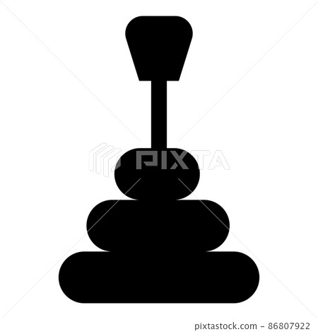 Gearbox manual shift automatic transmission icon black color vector illustration image flat style 86807922