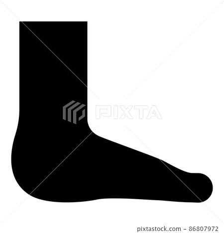 Foot care concept human ankle sole naked icon black color vector illustration image flat style Foot care concept human ankle sole naked icon black color vector illustration image flat style 86807972