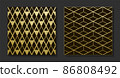 Golden luxury backgrounds set. Vintage vector illustration. 86808492