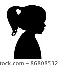 a girl head silhouette vector 86808532