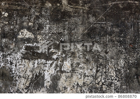 Abstract texture old weathered wall with natural black and white color 86808870