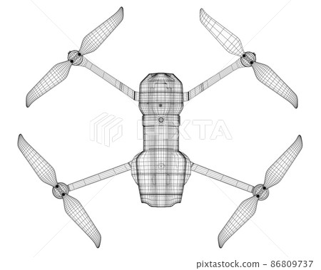 3 D rendering drone model 86809737