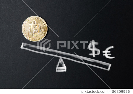 The concept of scales in economics. World currencies are outperforming cryptocurrencies. The concept of scales in economics. World currencies are outperforming cryptocurrencies. 86809956