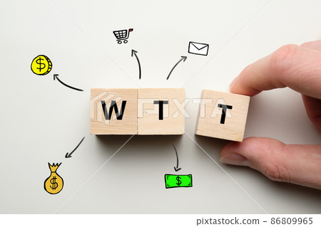 The concept of game terms for trading WTT - want to trade. 86809965