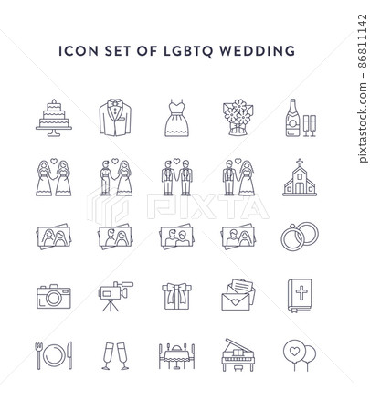 marriage, wedding, vector 86811142