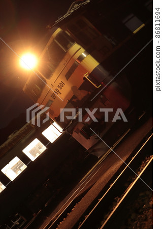 EF60-501 locomotive at night in the Usui Pass Railway Cultural Park (Yokokawa Night Park) EF60-501 locomotive at night in the Usui Pass Railway Cultural Park (Yokokawa Night Park) 86811694