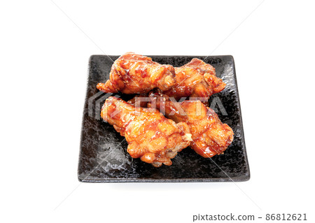Teriyaki chicken wings, sweet and spicy boiled [white background] 86812621