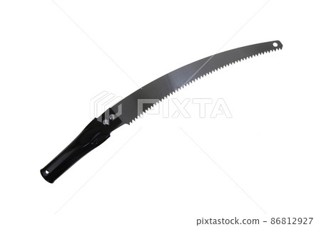 Saw for cutting branches on a white background 86812927