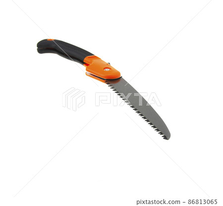 Folding hacksaw on isolated white background 86813065