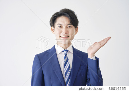 商人信息白色背景 86814265