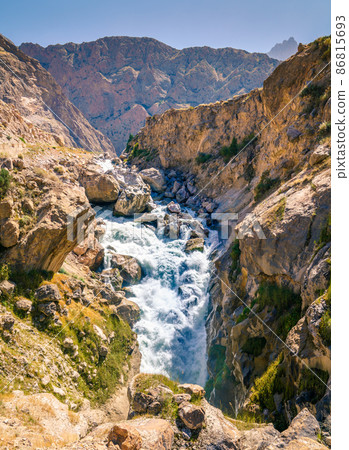 River in Tajik mountains 86815693