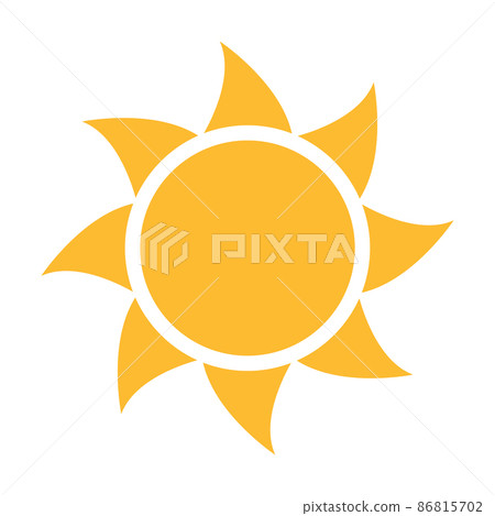 A half sun is setting downwards icon vector sunset concept for graphic design, logo, website, social media, mobile app, UI illustration 86815702