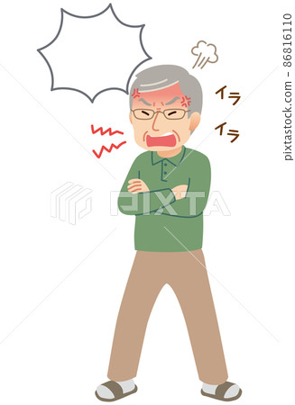 Furious elderly man Furious elderly man 86816110