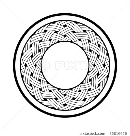 Abstract geometric circle pattern for decorative round frame. 86816656