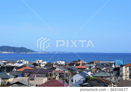 鎌倉/由比濱街景和相模灣 鎌倉/由比濱街景和相模灣 86816677