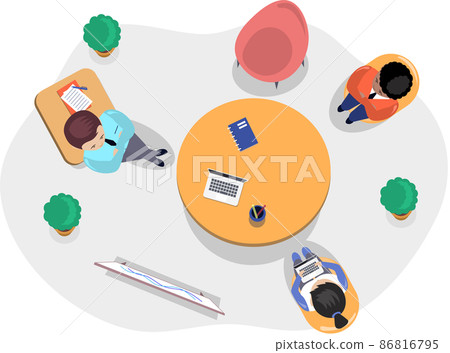 Business office connection working concept.... - Stock Illustration ...