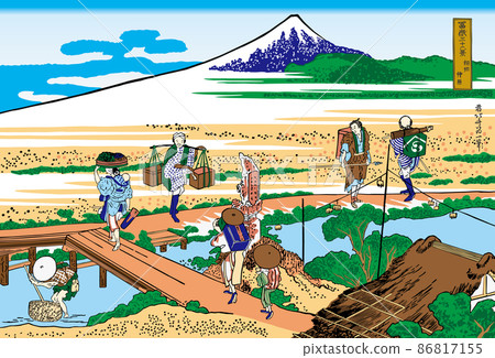 Katsushika Hokusai image Sagami Nakahara Bright version with title Katsushika Hokusai image Sagami Nakahara Bright version with title 86817155
