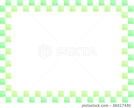 Checkered frame drawn with crayon Green / yellow-green Horizontal Other colors available Checkered frame drawn with crayon Green / yellow-green Horizontal Other colors available 86817480