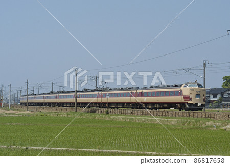 北陸本線 三河加賀笠間 JR 西 485 系列 A05 編隊(京都)雷町 北陸本線 三河加賀笠間 JR 西 485 系列 A05 編隊(京都)雷町 86817658