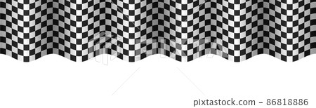 Checkered flag wave on white background design for sport race championship vector 86818886