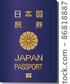 日本有效期為5年的海軍藍色護照（普通護照） 86818887