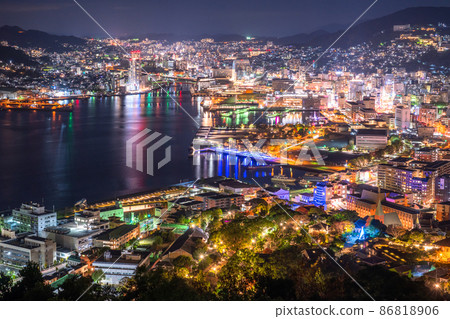 《長崎縣》長崎市・鍋寒山夜景・日本三大夜景 86818906