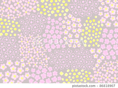Scandinavian floral background painted in watercolor Scandinavian floral background painted in watercolor 86818907