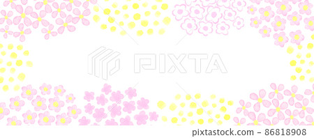 Scandinavian floral banner background drawn in watercolor Scandinavian floral banner background drawn in watercolor 86818908