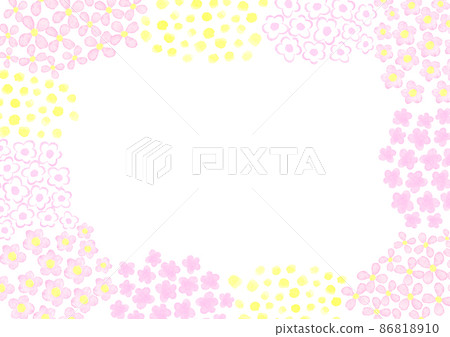 在水彩畫的斯堪的納維亞花卉框架 86818910