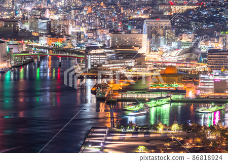 《長崎縣》長崎市・鍋寒山夜景・日本三大夜景 《長崎縣》長崎市・鍋寒山夜景・日本三大夜景 86818924