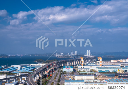 《Kagawa Prefecture》 View of Setoo Bridge and Tokiwa Park 86820074