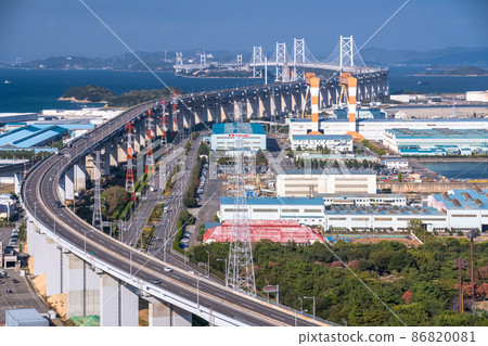 《Kagawa Prefecture》 View of Setoo Bridge and Tokiwa Park 86820081