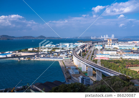 《Kagawa Prefecture》 View of Setoo Bridge and Tokiwa Park 86820087