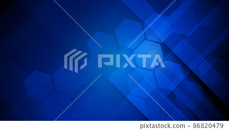 Abstract blue geometric Futuristic technology digital hi tech concept background 86820479
