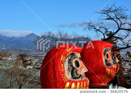 Mt. Haruna seen from Shaolin Mountain Tatsumaji Temple 86820576