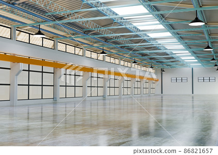 3d empty warehouse and industrials warehouse storage 86821657