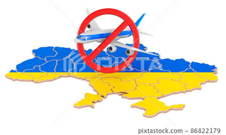 Closing Airspace In Ukraine, Prohibition And... - Stock Illustration ...