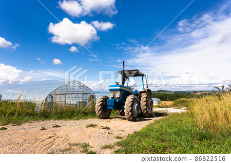 Biei, Hokkaido in August, summer scenery, Japan Biei, Hokkaido in August, summer scenery, Japan 86822516