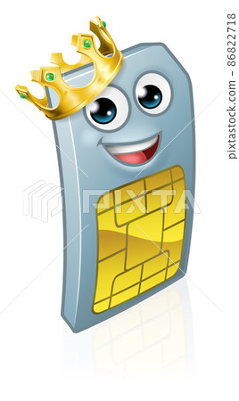 Mobile Phone King Sim Card Cartoon Mascot Mobile Phone King Sim Card Cartoon Mascot 86822718