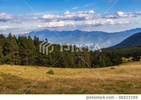 Summer landscape in La Cerdanya, Pyrenees mountain , Catalonia, Spain. Summer landscape in La Cerdanya, Pyrenees mountain , Catalonia, Spain. 86823389