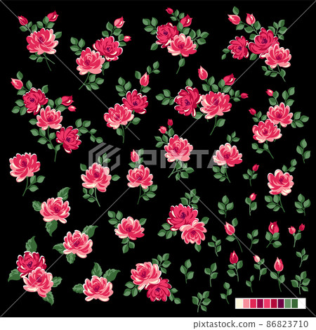 Beautiful and cute flower material collection, 86823710