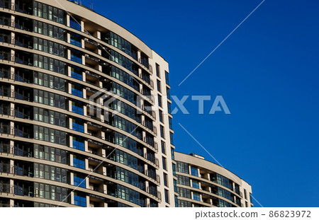 facade of modern residential building facade of modern residential building 86823972