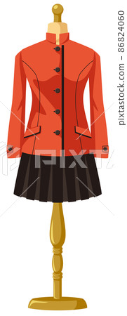 Apparel torso icon (red jacket + black skirt) Apparel torso icon (red jacket + black skirt) 86824060