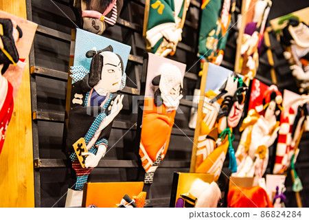 Hagoita lined up in Sensoji Hagoita City Hagoita lined up in Sensoji Hagoita City 86824284