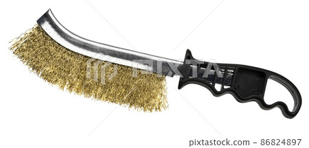Wire brush isolated on white background 86824897