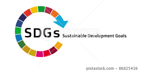 Sustainable Development Goals SDGs alphabet and arrow illustration set vector composed of 17 colors Sustainable Development Goals SDGs alphabet and arrow illustration set vector composed of 17 colors 86825416