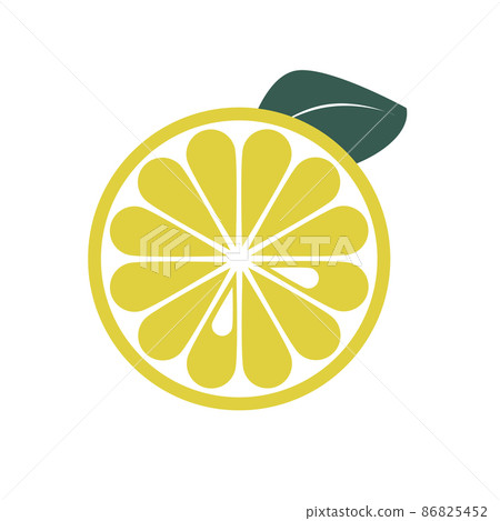 Hand drawn lemon vector illustration isolated on white background. 86825452