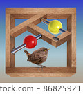 Bird on an impossible structure 86825921