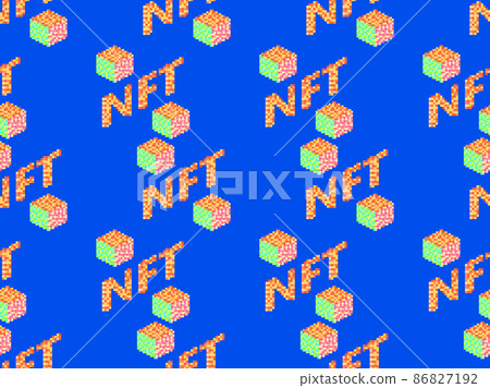 Bitcoin sign seamless pattern in pixel art style. 8-bit Bitcoin